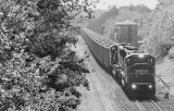 Eastbound coal train passes AR tower on #1 track 