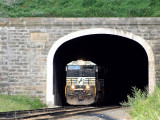 Westbound out of the tunnel 