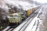 NS 287 in the snow at North Wye