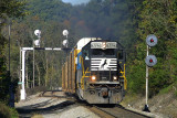 Whitefaced SD60 #6596 leads NS 223 at Southfork Ky