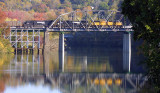 NS 890 crosses the Emory river on the K&O connection track, at Harriman