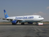 1319 18th November 08 Thomas Cook A330 at Sharjah Airport.jpg