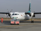 1633 8th February 09 Feeder Airlines F50 pushing at Sharjah Airport.jpg