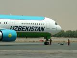 1223 16th April 06 Uzbekistan 767 departing Sharjah.JPG