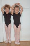 After our first ballet class (Rory on left)