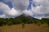 Arenal Volcano with Puffy Clouds