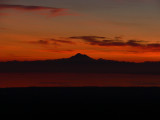 Sunrise over a Large Mountain