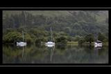 Three boats on Ullswater, Cumbria