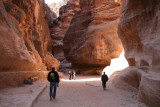 Site de Petra - Dans le siq, juste avant darriver au Trsor Al-Khazneh