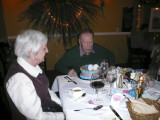 Blowing out the candles!