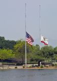 Flag over US Military Cemertery Riverside