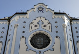 Blue Church, detail above door