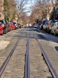 P Street NW, 1890s streetcar tracks