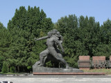 Tashkent - monument to courage, in tribute to people of Tashkent for fortitude during the citys 10-yr. rebuilding after the dev
