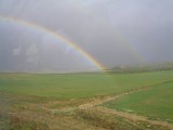 Double rainbow on the way back from Dougga (shot through bus window)