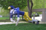 Gerald R. Ford Museum - football sculpture near entrance
