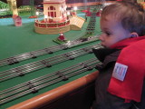 Watching the train at the Jamison Museum