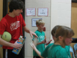 Snack time after the game.  Lukes team won.