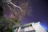 over the house