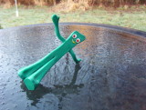 Gumby shows off his ice skating moves