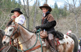  Cowgirl  Pat Enjoying Her Ride Through Town