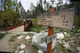 Trailside Sign Near  Fish Creek Bridge 