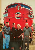 Jason , Tonya, Mom and Dad with Dinner Train Engine. ( ( Old F Unit)