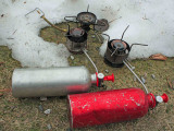 MSR Model 9 And Model G Stoves ( WIth Old SIgg Fuel Bottles )