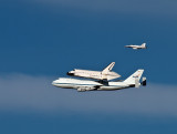  Space Shuttle Endeavour with F18 escort