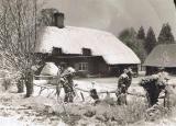 Snow on the cottage, Corner House.