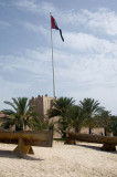 Flag flying over the Heritage Village