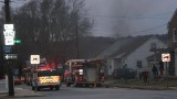 Structure fire in house with green roof