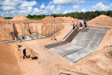 Concretagem lateral direita do canal - EBS