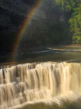 Letchworth SP - Lower Falls Sunrise Rainbow