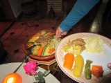 Vegetable couscous.  Donna had two cooking lessons -- couscous, and tagine.
