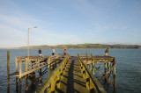 Fishing off the pier at Tinopai