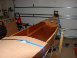 The deck is oversize to trim it exactly to the hull after the epoxy sets