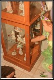 Kylie adds her new Precious Moments to the display case