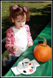 Kylie wants a Hello Kitty on her pumpkin, but she cant figure out how to make one.