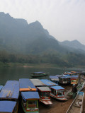 Boats moored at Nong Khiau