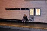 Old lady at Baixa-Chiado station