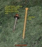 4 old short tapcon new long deck screw .jpg