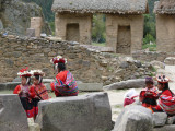 Local girls dressed in traditional dress