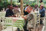 Kennedy and Jim at Utamaduni Craft Center