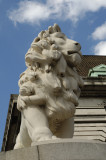 This lion (1837, engraved on a paw) guards the old County Hall