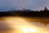 Mt. Hood behind Trillium Lake very early morning.