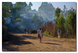 Calle de Lalibela de madrugada