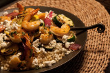 Grilled Shrimp and Vegetables with Pearl Couscous