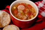 Cabbage Soup with Paprika, Kielbasa, and Raisins
