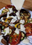 Mixed Grilled Vegetables with Fontina Fonduta